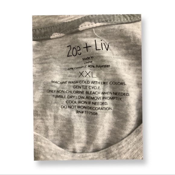 Zoe + Liv Sleeveless Camouflage Tee Size XL New With Tags - Picture 3 of 3